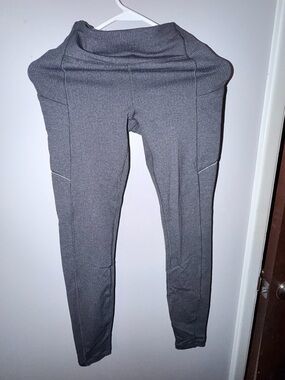 lululemon athletica Gray Ribbed High-Waist Leggings